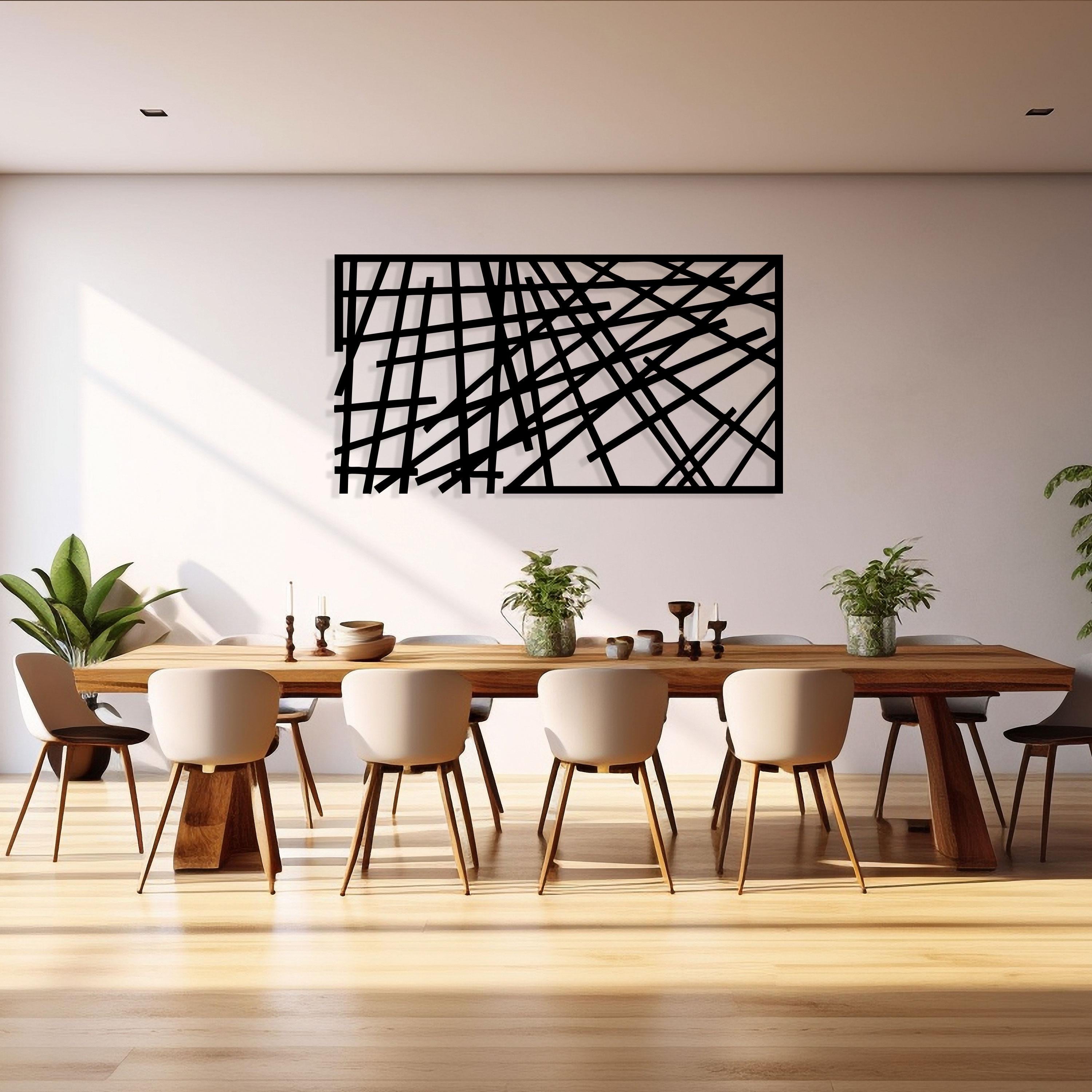 Abstract Metal Wall Art - Modern Geometric Wall Decor - Unique Birthday Gift