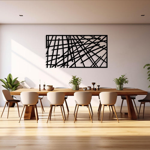 Abstract Metal Wall Art - Modern Geometric Wall Decor - Unique Birthday Gift