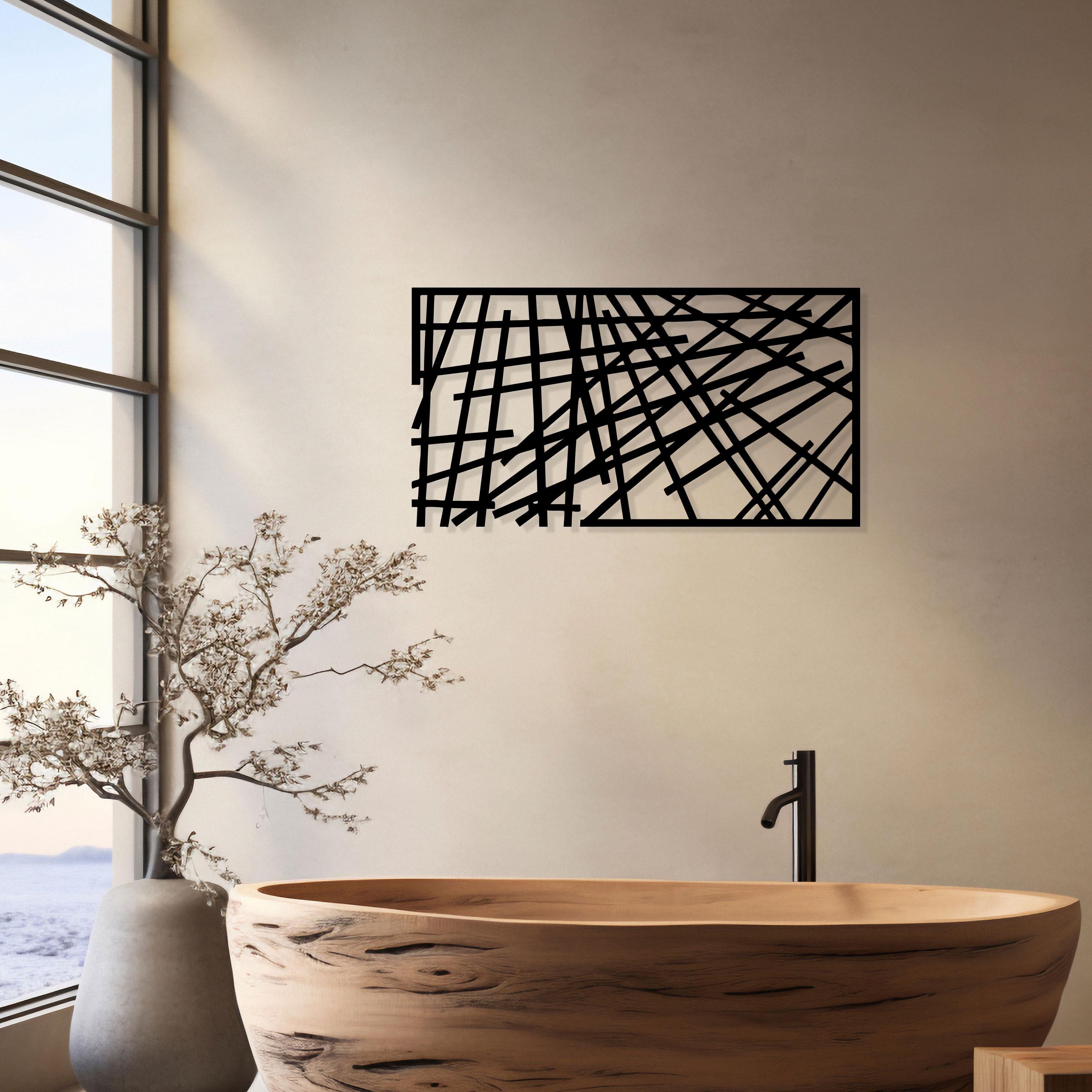 Abstract Metal Wall Art - Modern Geometric Wall Decor - Unique Birthday Gift