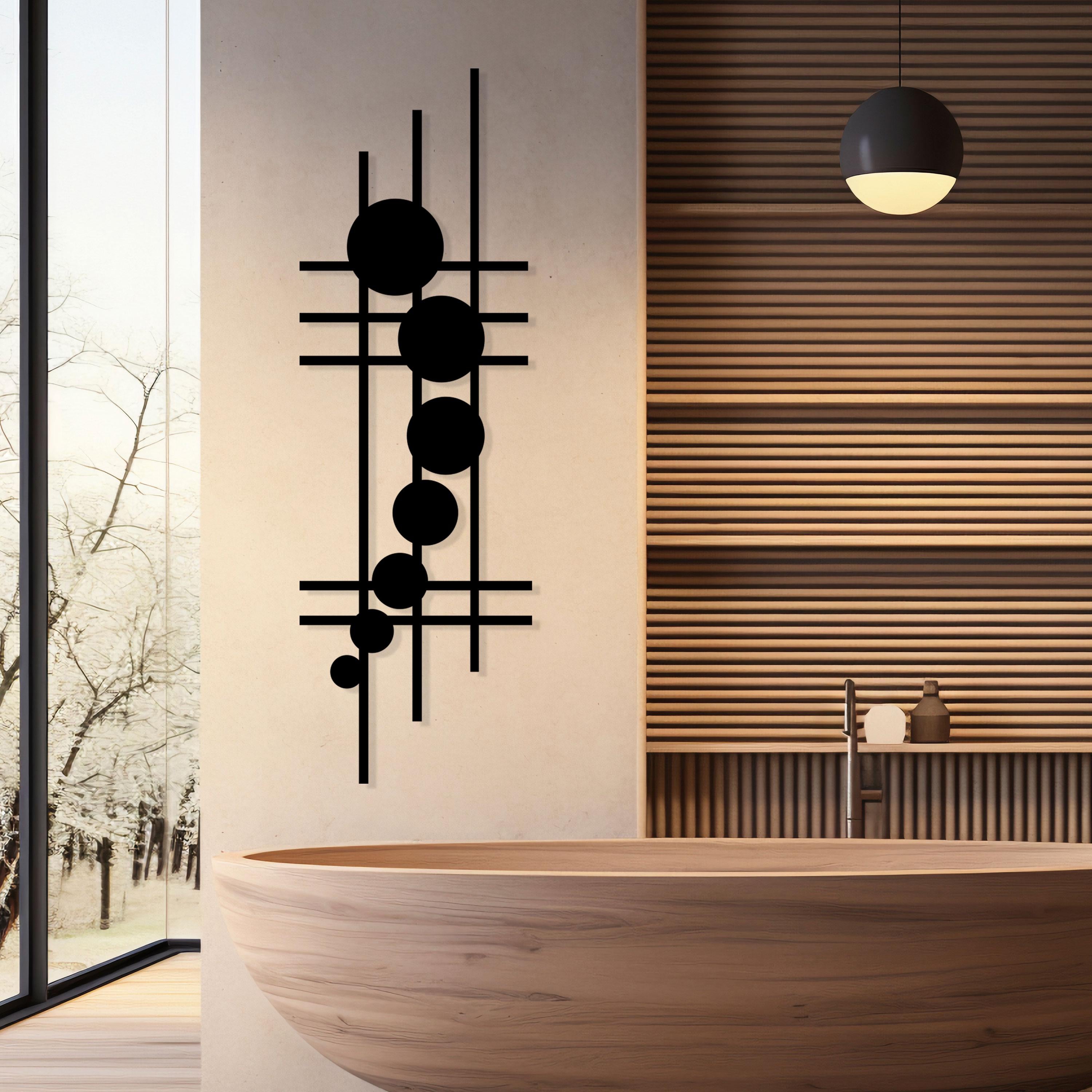 Geometric Metal Wall Art - Modern Abstract Sculpture - Unique Birthday Gift