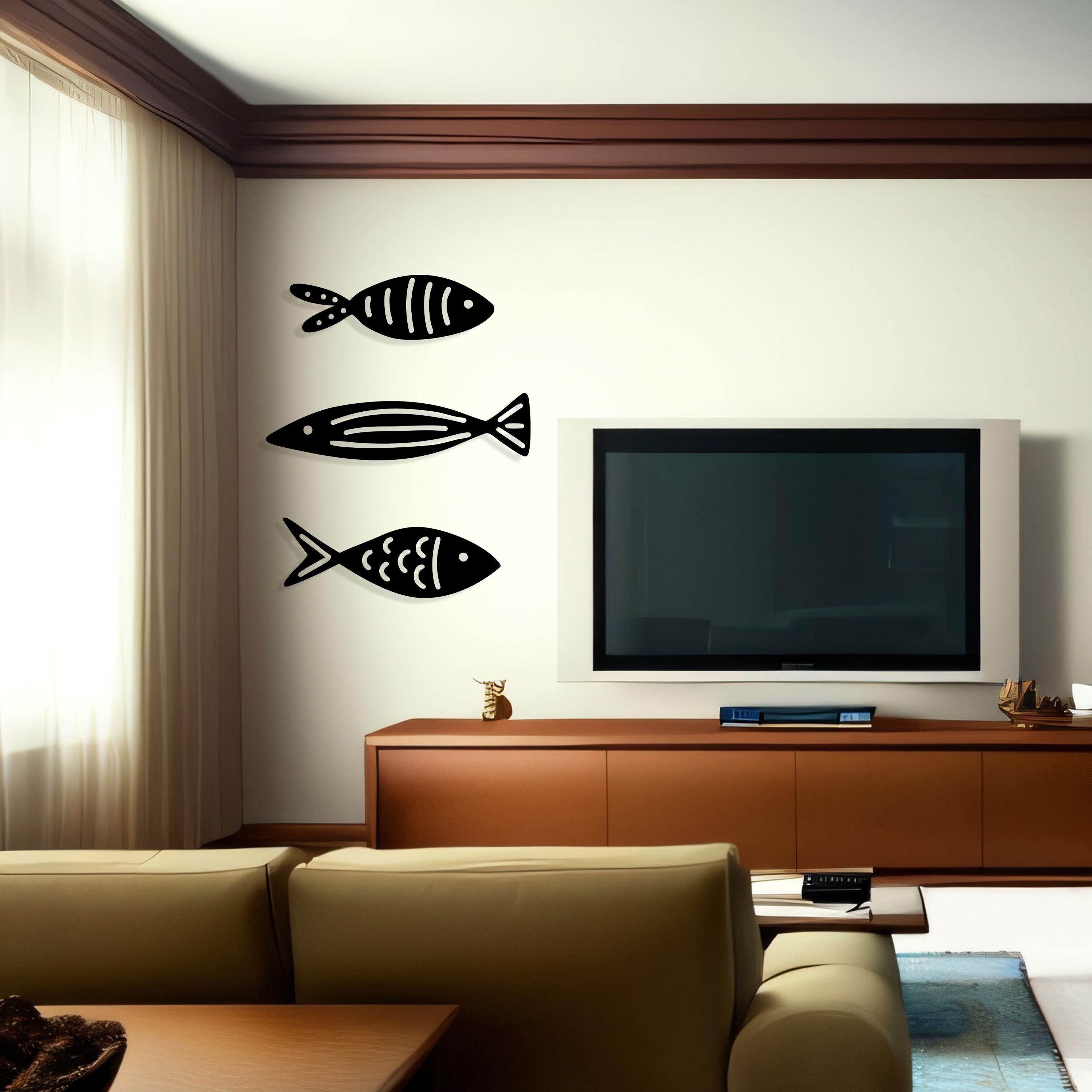 Fish Metal Wall Art - Coastal Nautical Home Decor - Unique Ocean Themed Gift