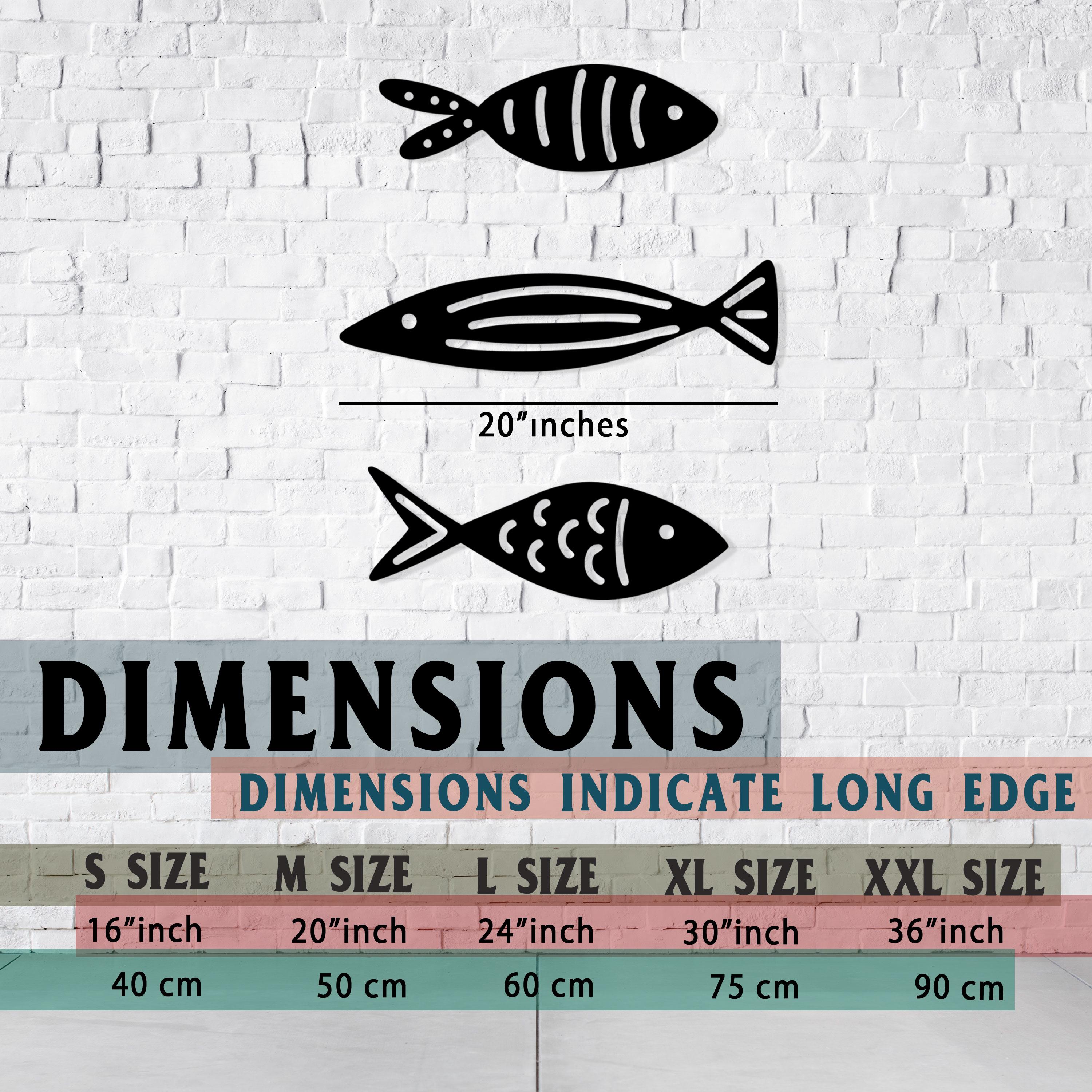 Fish Metal Wall Art - Coastal Nautical Home Decor - Unique Ocean Themed Gift