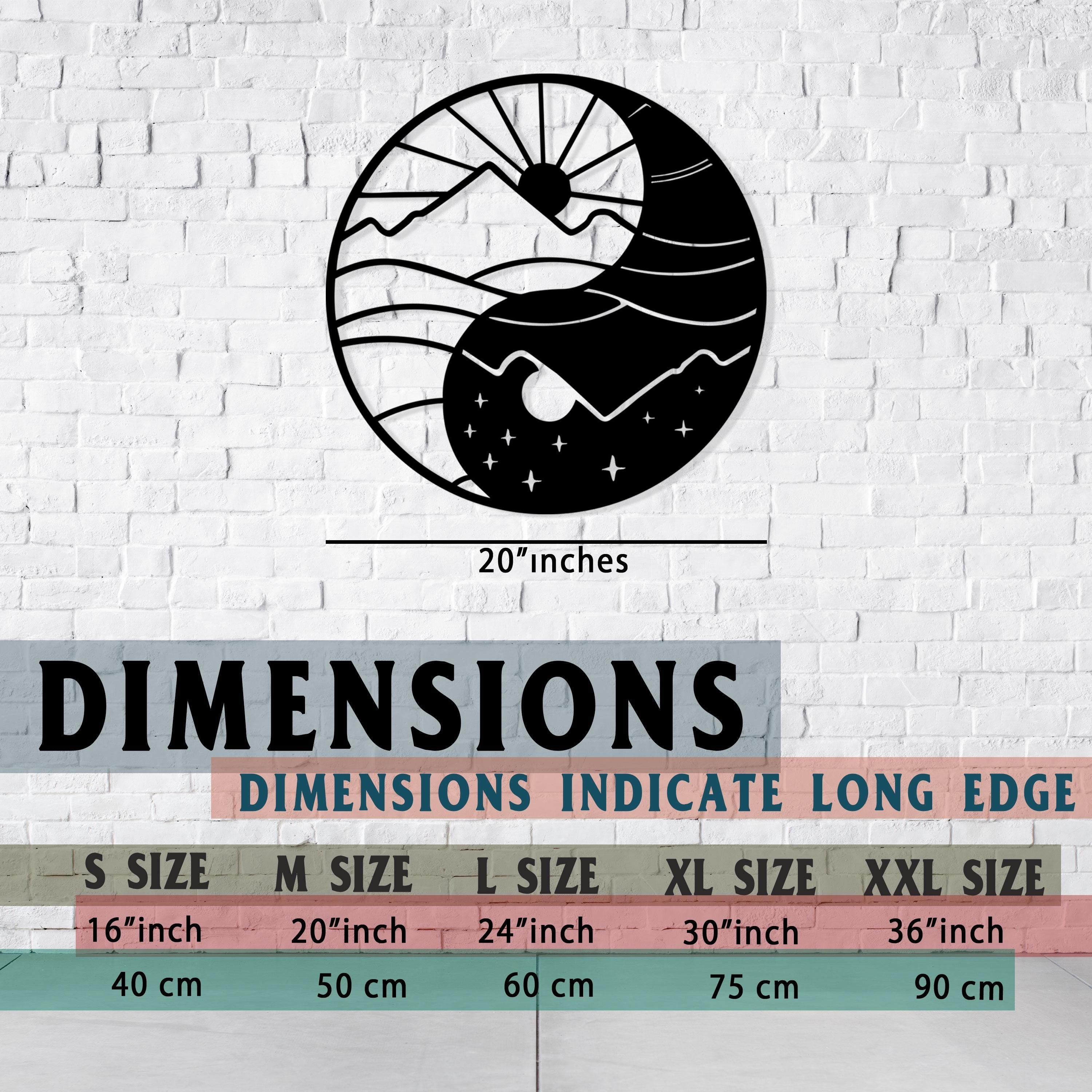 Yin Yang Metal Wall Art - Zen Boho Home Decor - Gift for Yoga Lovers