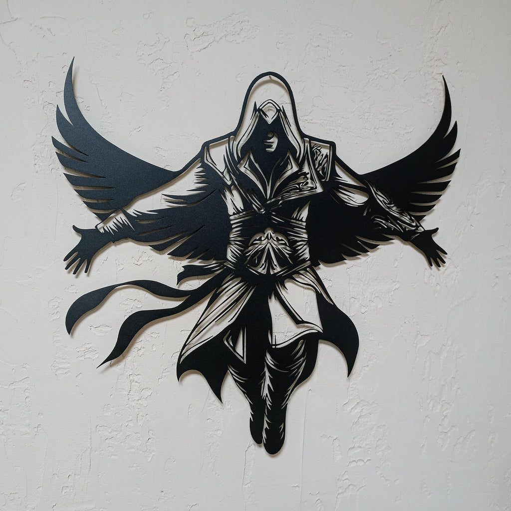 Assassin Metal Wall Art, Gamer Room Wall Decor, Bedroom Wall Art, Iconic Metal Wall Art, Unique Birthday Gift, Christmas Gift, Gift For Her