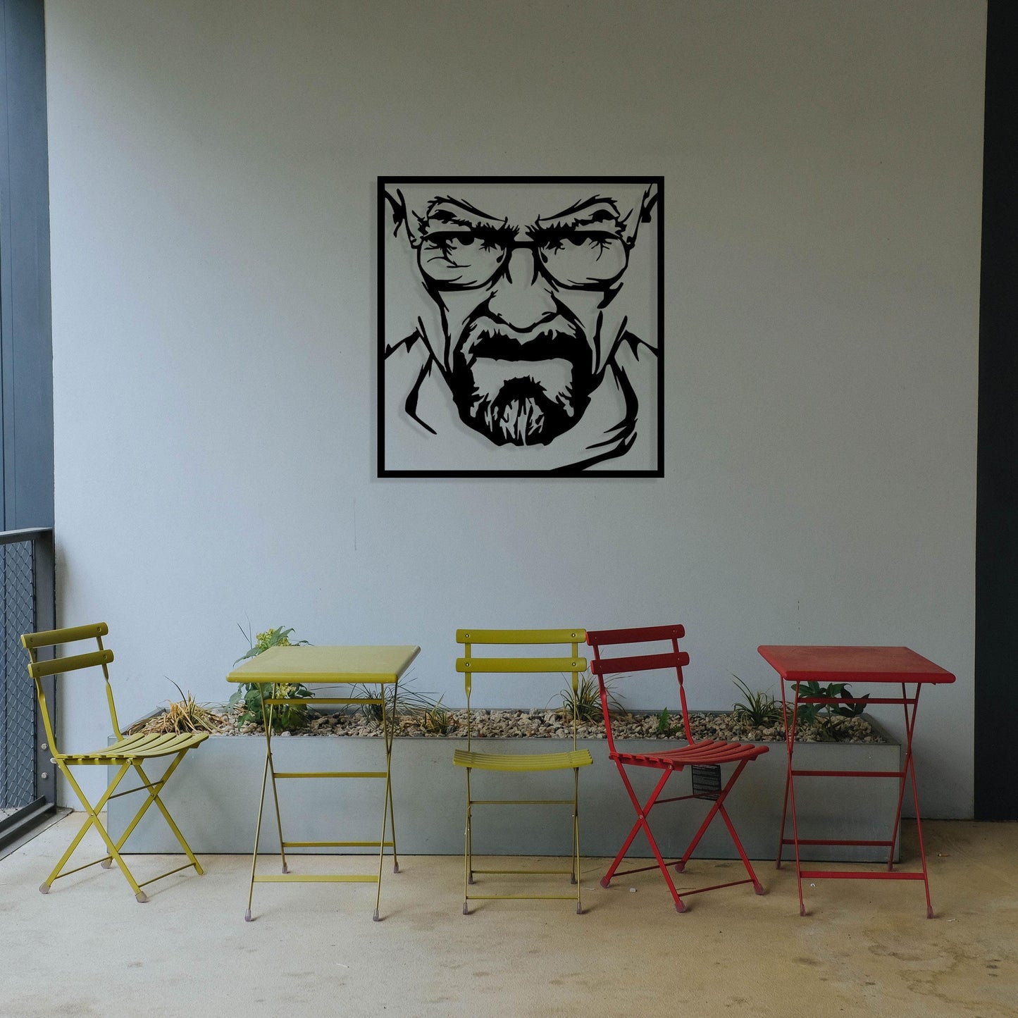 Breaking Bad Metal Wall Art, Walter White Wall Decor, Heisenberg Lovers Gift, TV Show Fan Metal Wall Decor, Unique Man Cave Metal Wall Art