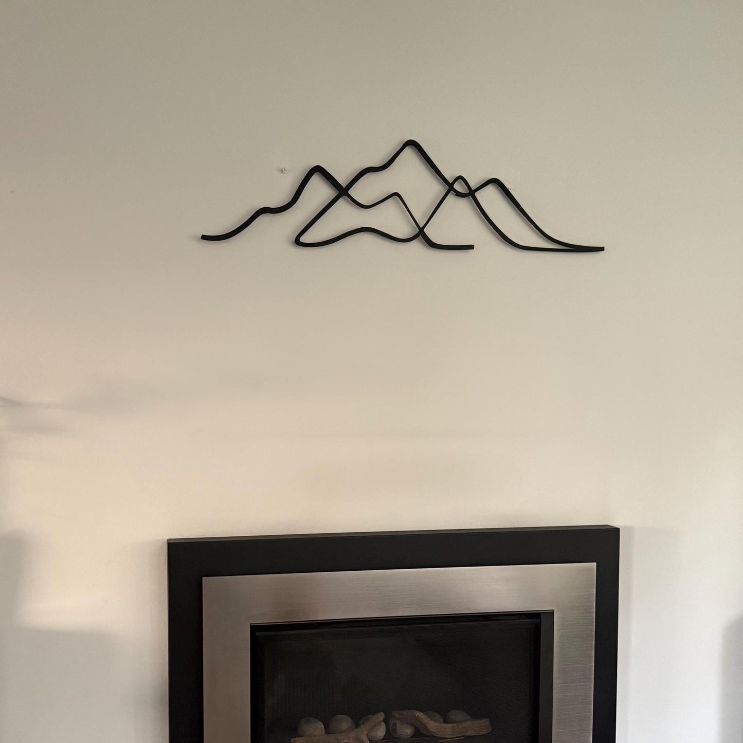Metal Mountain Wall Line Art, Minimalist Metal Line Art, Mountain Metal Wire Art, Unique Birthday Gift, House Entry Wall Decor, Gift For Her