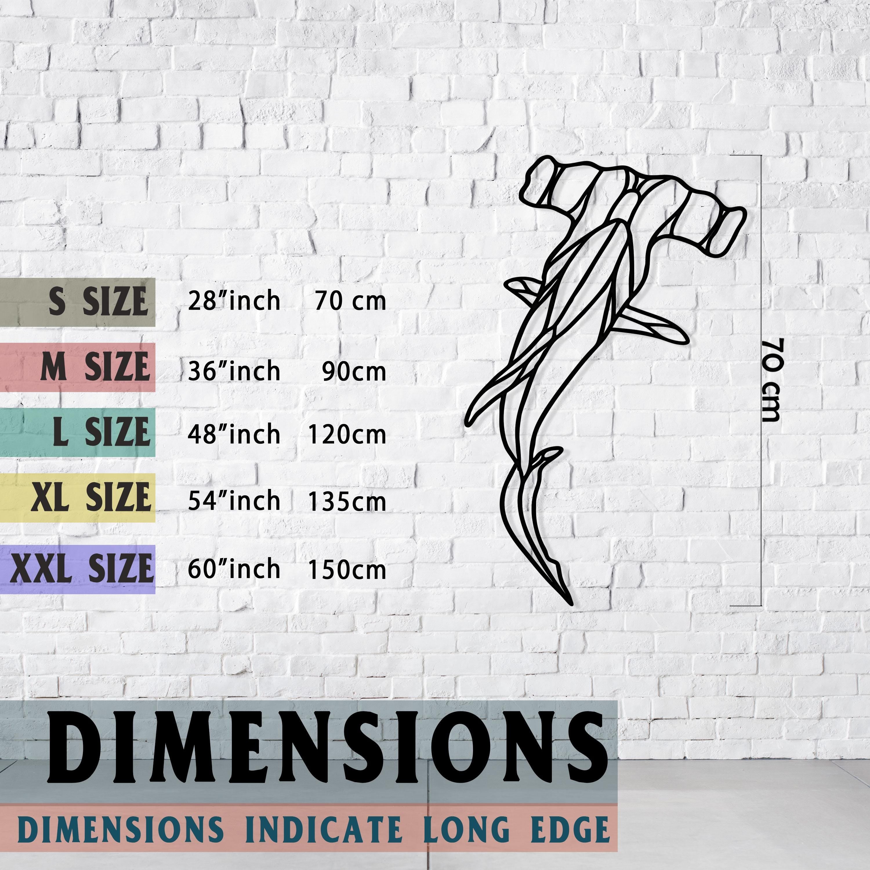 Hammerhead Shark Metal Line Art - Ocean Home Wall Decor - Sea Life Lovers Gift