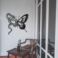 Snake and Butterfly Metal Wall Art - Nature Home Decor - Unique Birthday Gift