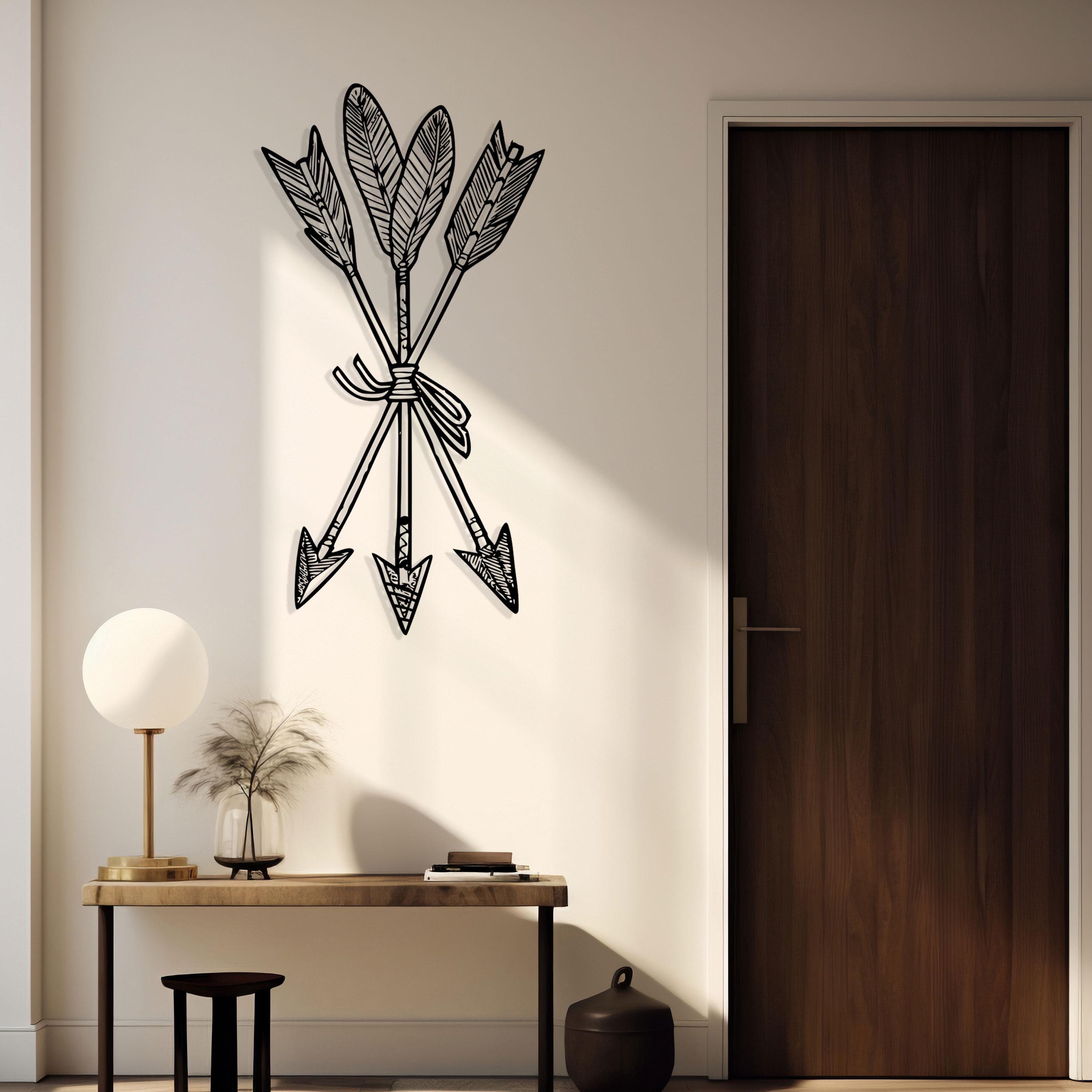 Rustic Arrows Metal Wall Art - Boho Metal Home Decor - Unique Birthday Gift