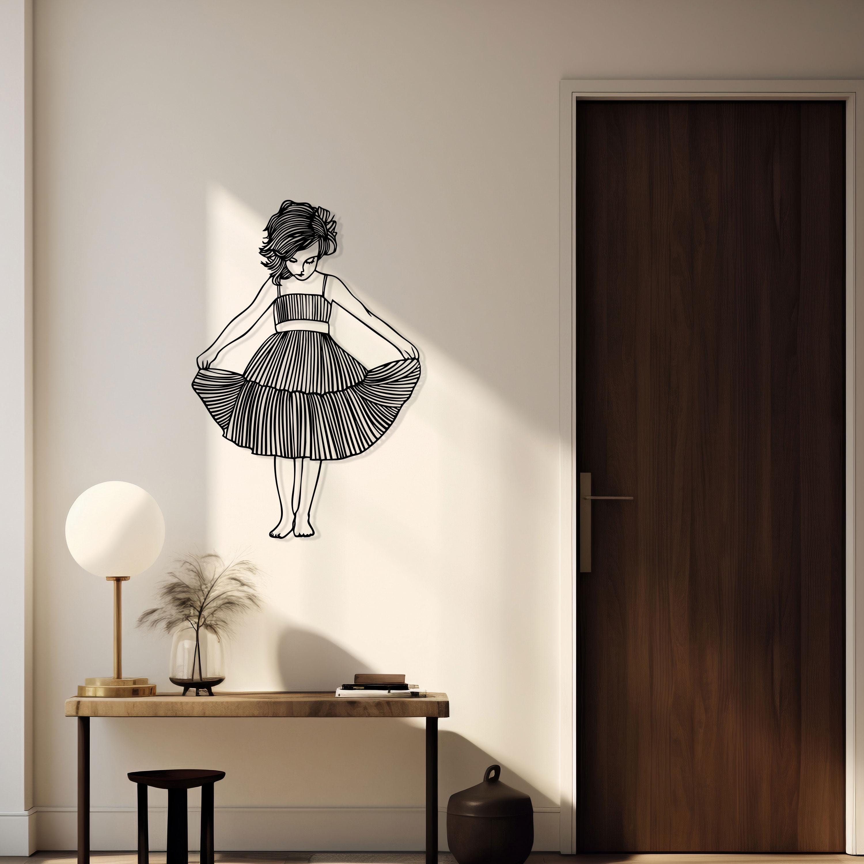 Ballerina Metal Wall Art - Nursery Home Decor - Unique Dance Lovers Gift