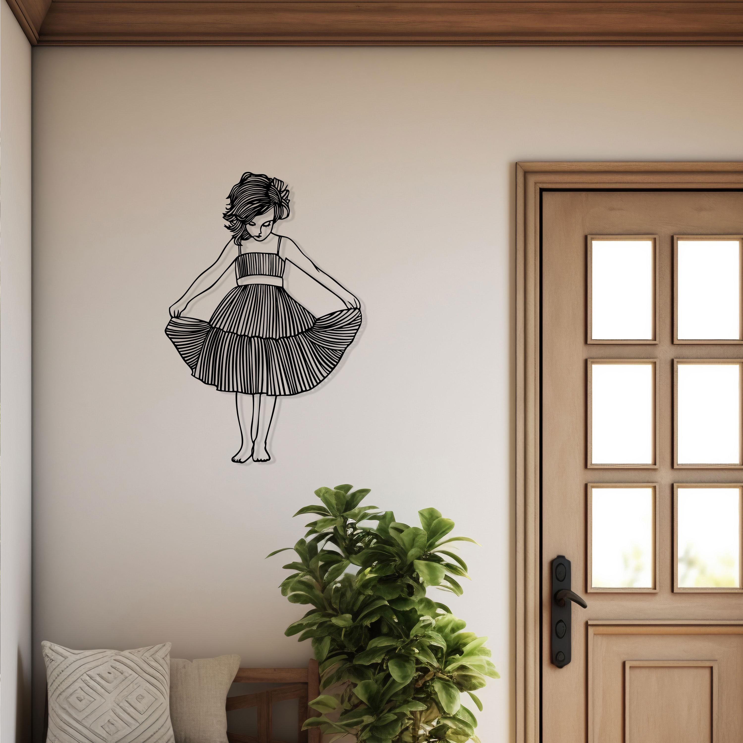 Ballerina Metal Wall Art - Nursery Home Decor - Unique Dance Lovers Gift
