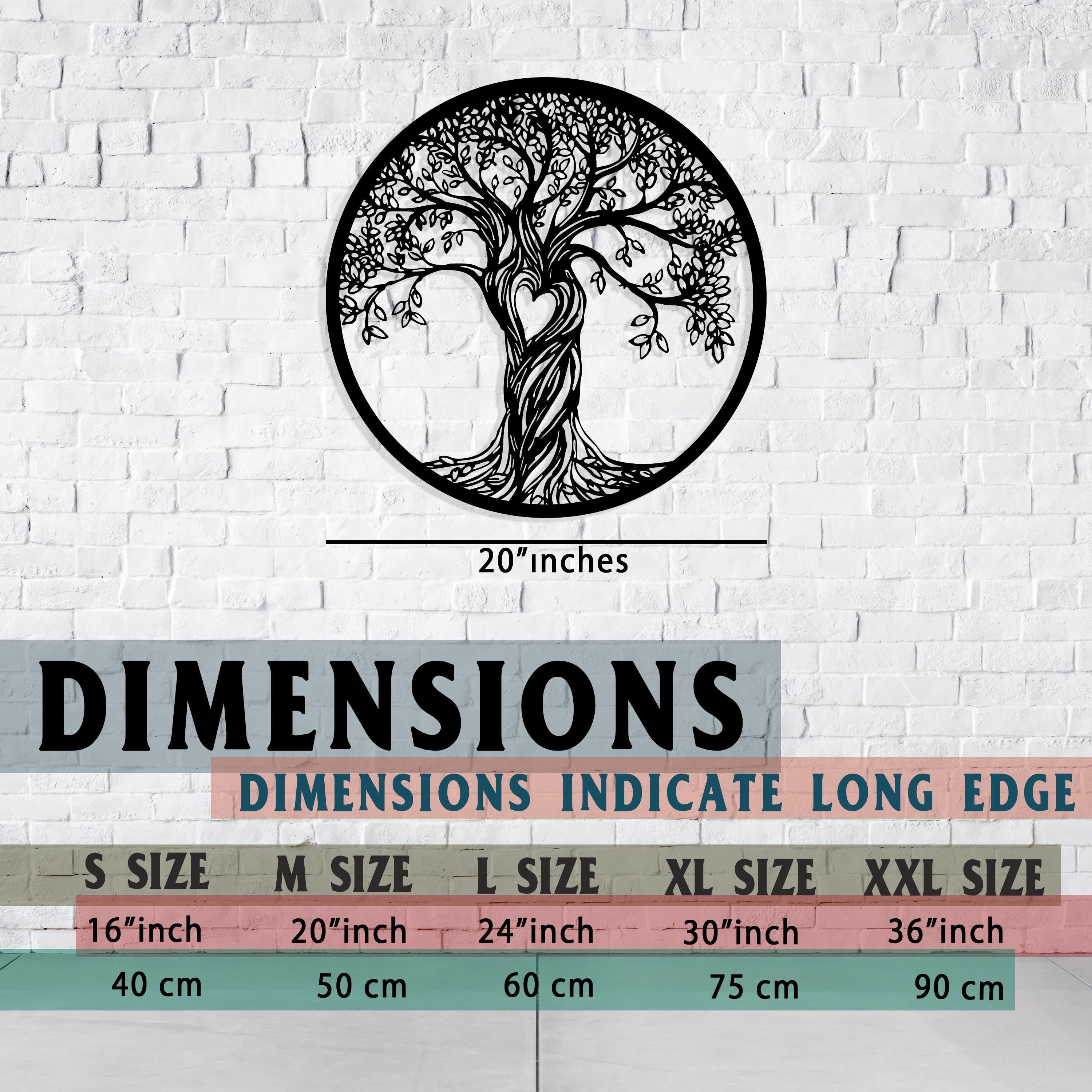 Tree of Life Metal Wall Art - Sacred Symbol Circle Decor - Gift for Darling