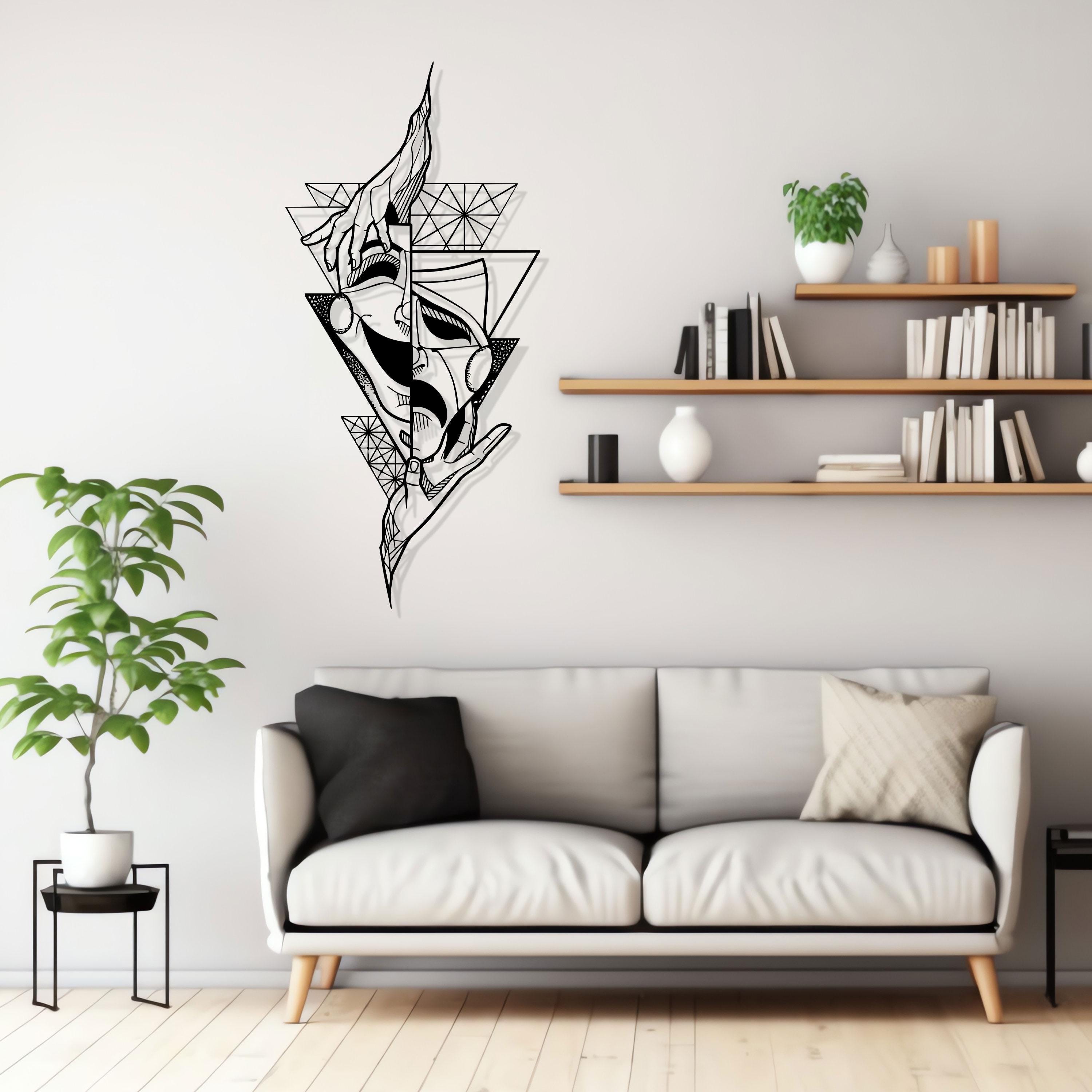 Theatre Mask Metal Wall Art - Modern Minimalist Home Decor - Iconic Wall Sign