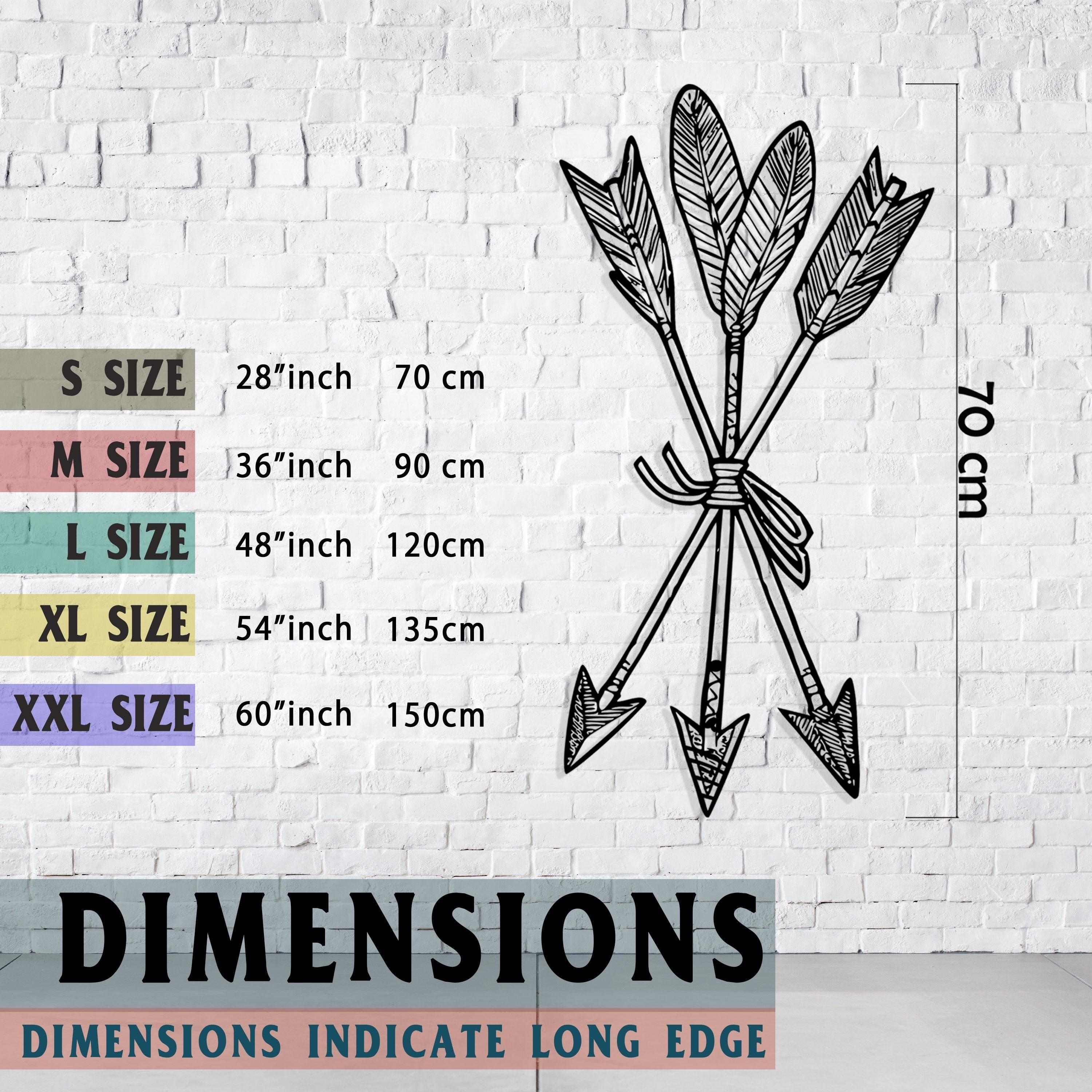 Rustic Arrows Metal Wall Art - Boho Metal Home Decor - Unique Birthday Gift