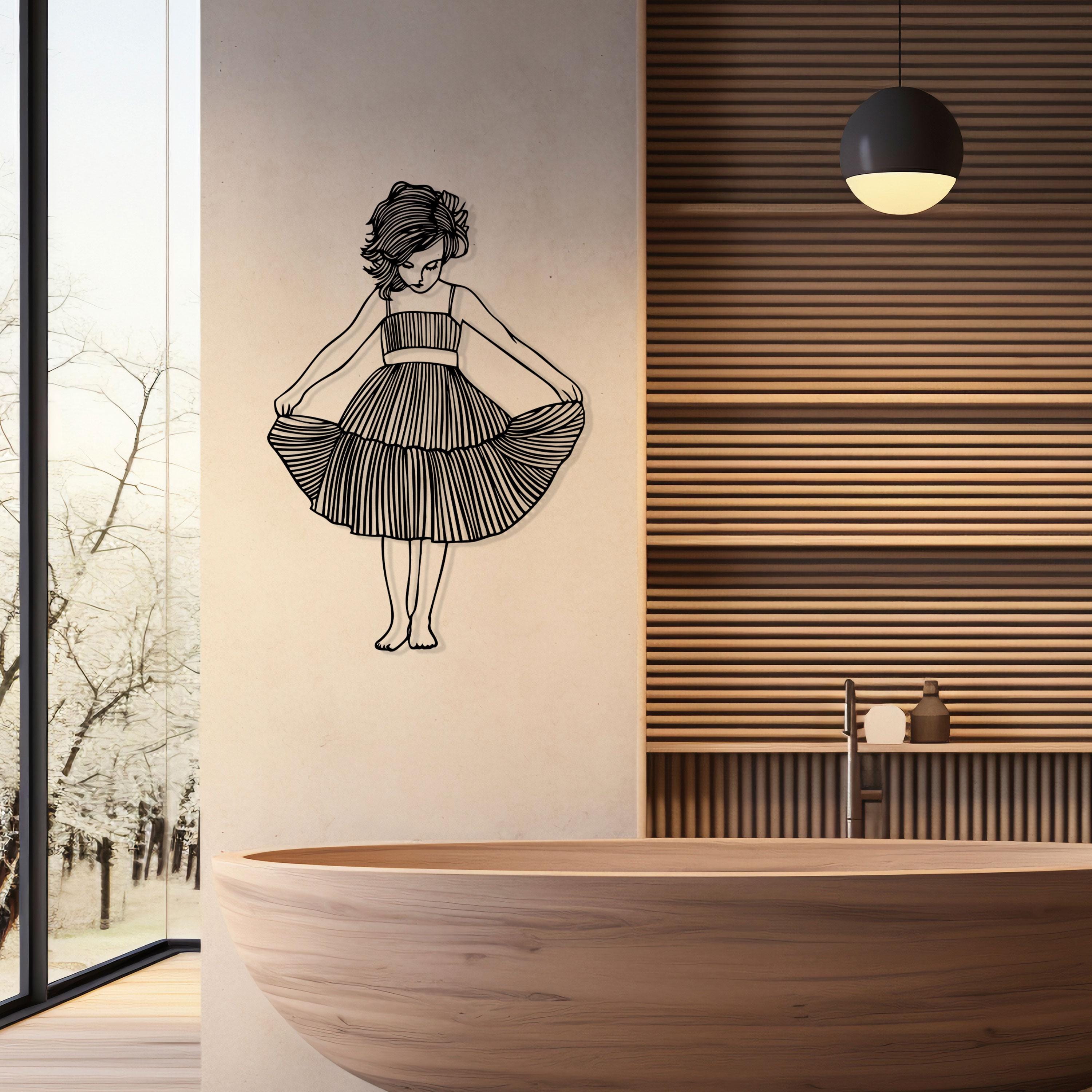 Ballerina Metal Wall Art - Nursery Home Decor - Unique Dance Lovers Gift