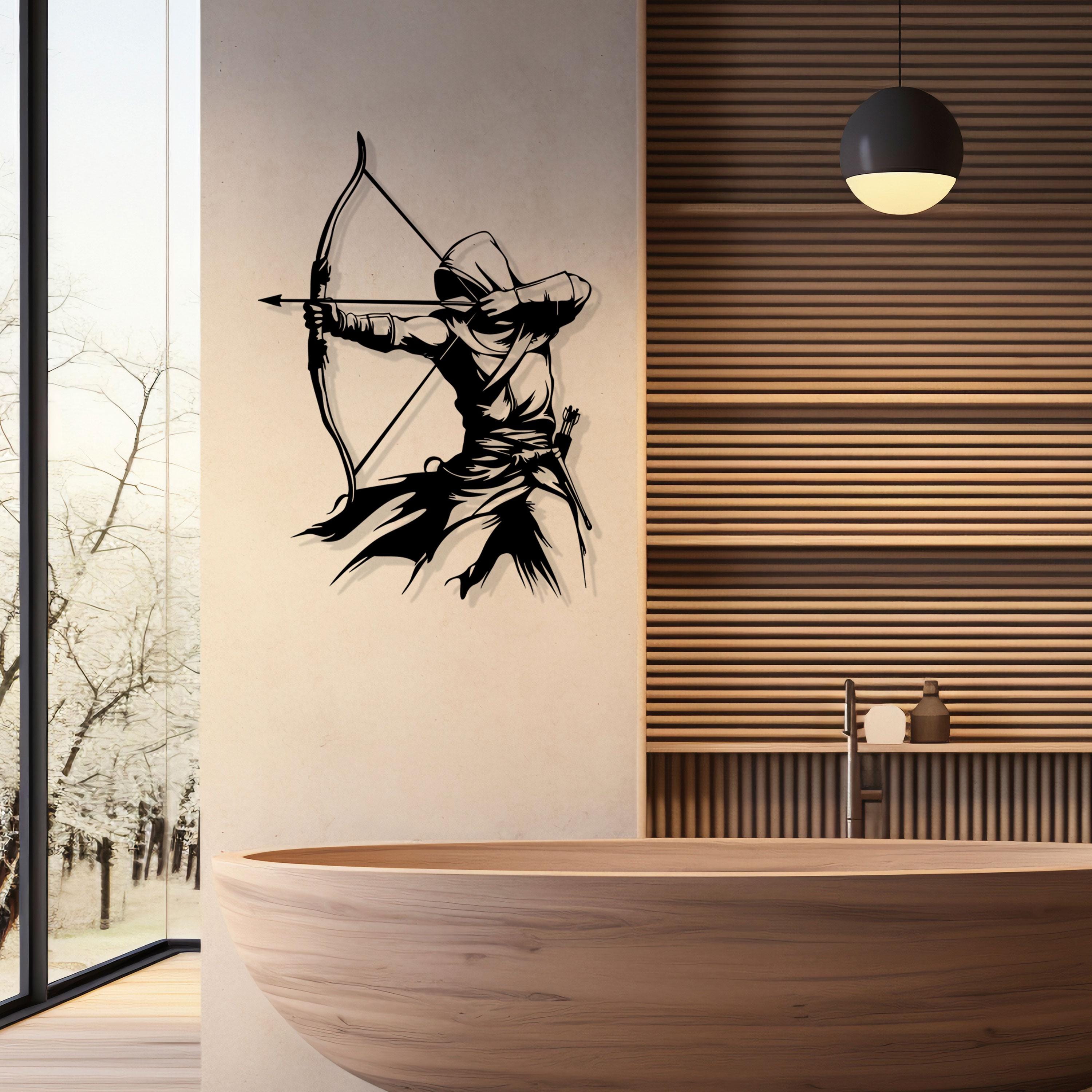 Archer Metal Wall Art - Rustic Home Decor - Fantasy Lovers Gift