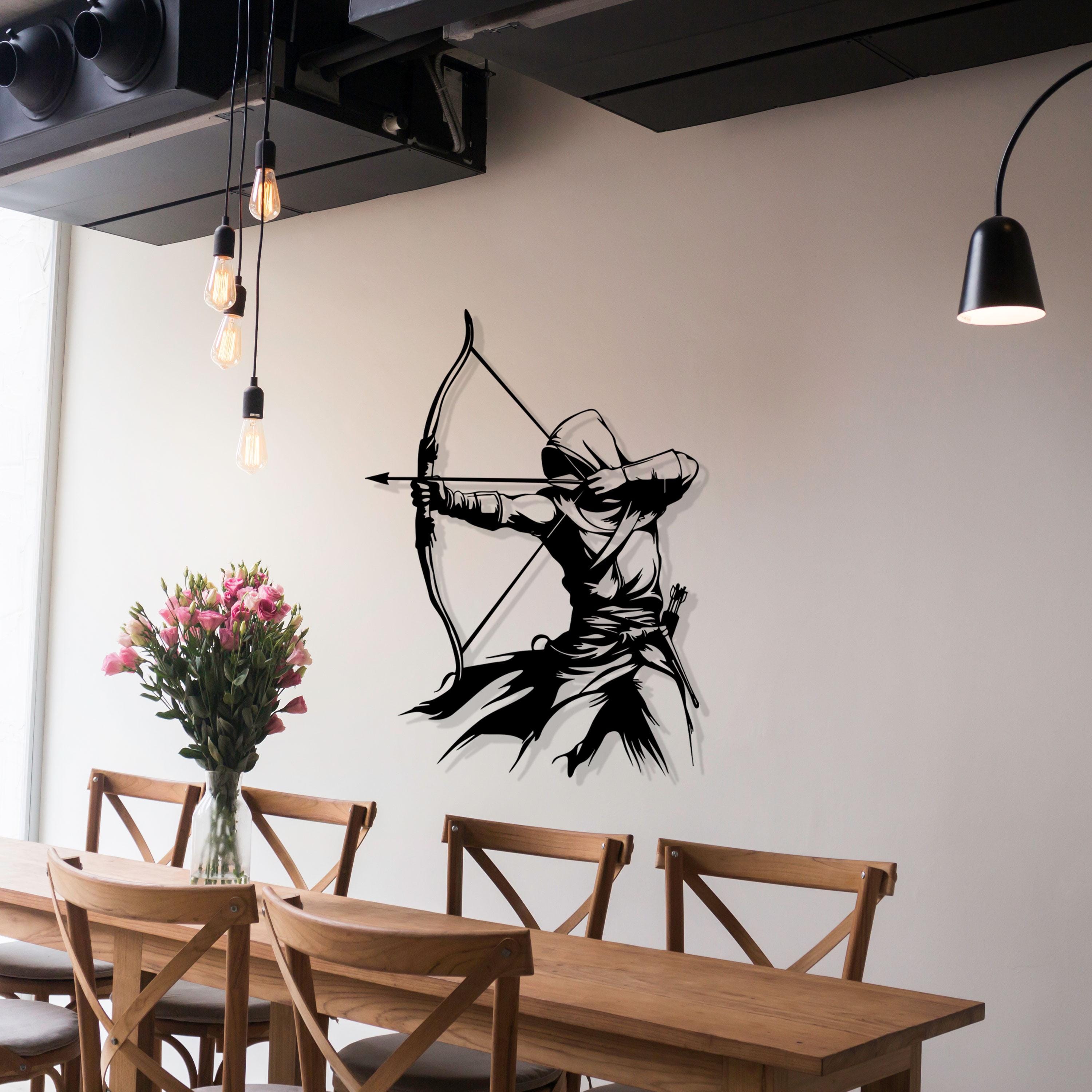 Archer Metal Wall Art - Rustic Home Decor - Fantasy Lovers Gift