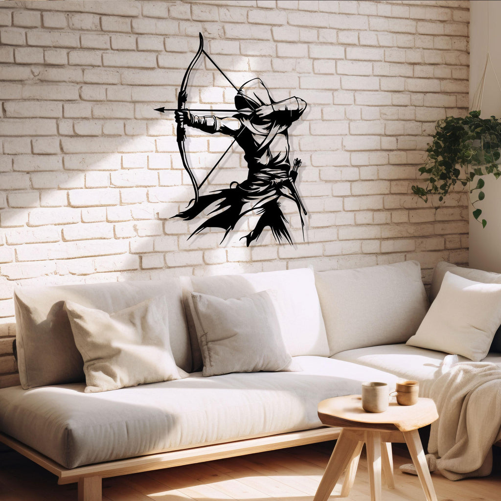 Archer Metal Wall Art - Rustic Home Decor - Fantasy Lovers Gift