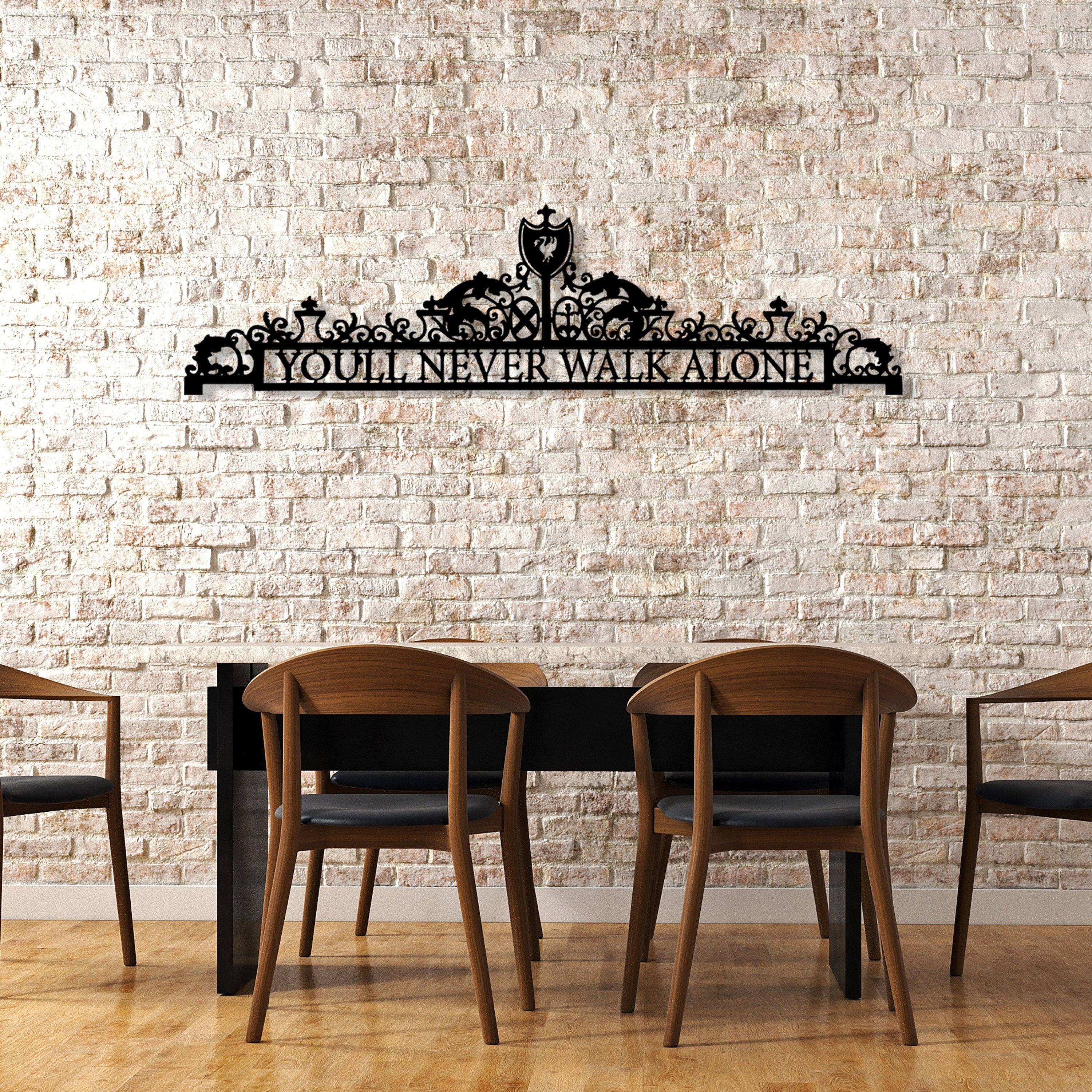Youll Never Walk Alone Metal Wall Art, Liverpool FC Lovers Iconic Gift Item