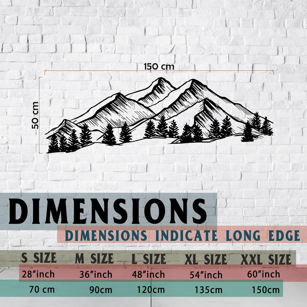 Pine Mountain Metal Wall Art - Alpine Ridge Home Decor - Unique Birthday Gift