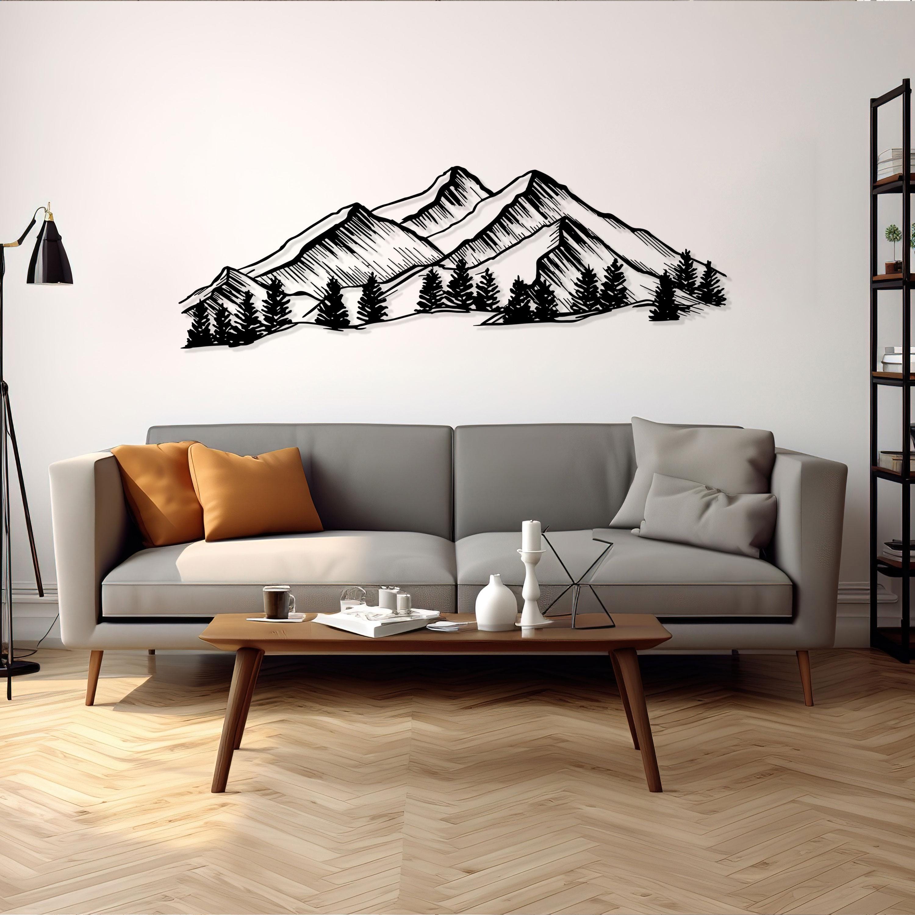 Pine Mountain Metal Wall Art - Alpine Ridge Home Decor - Unique Birthday Gift