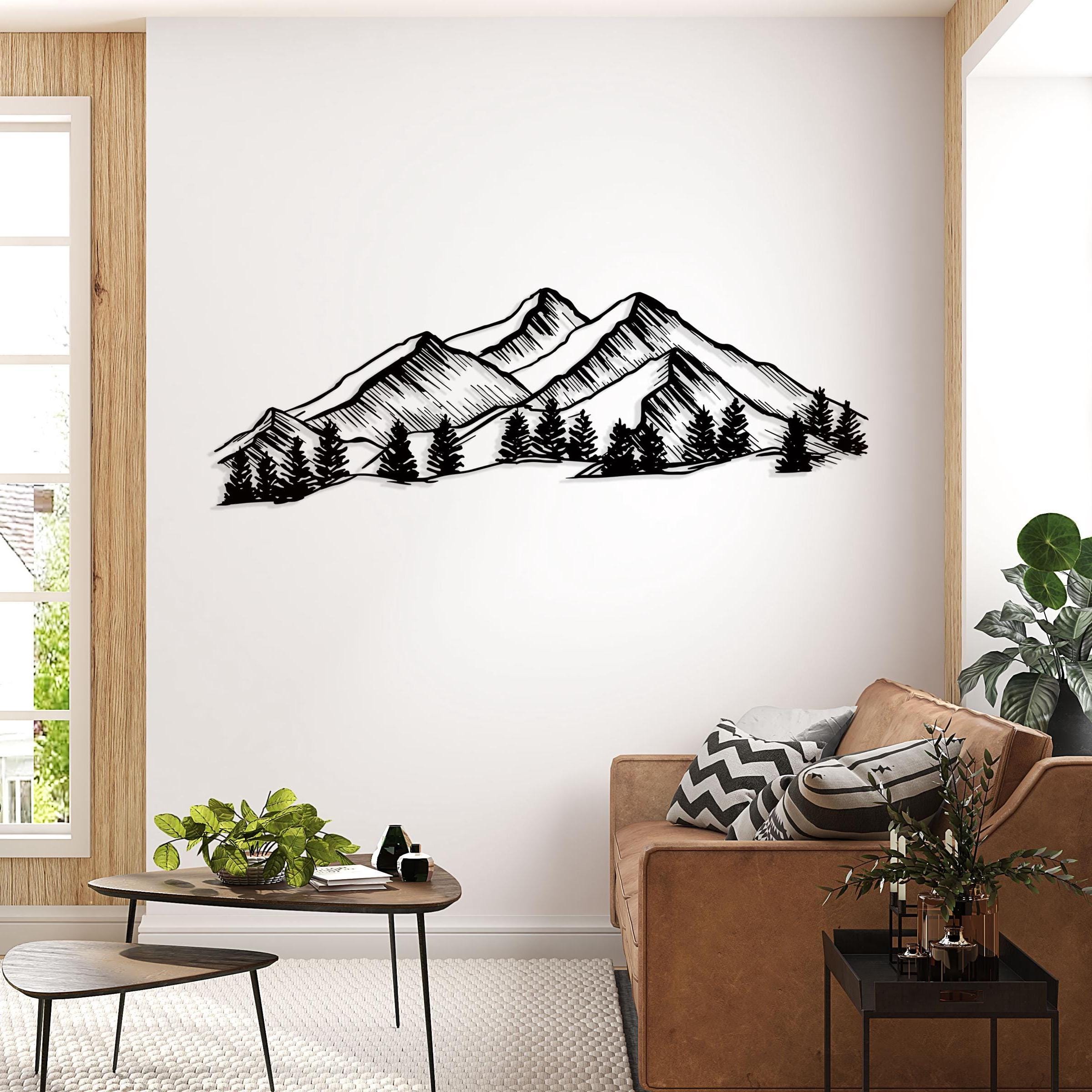 Pine Mountain Metal Wall Art - Alpine Ridge Home Decor - Unique Birthday Gift