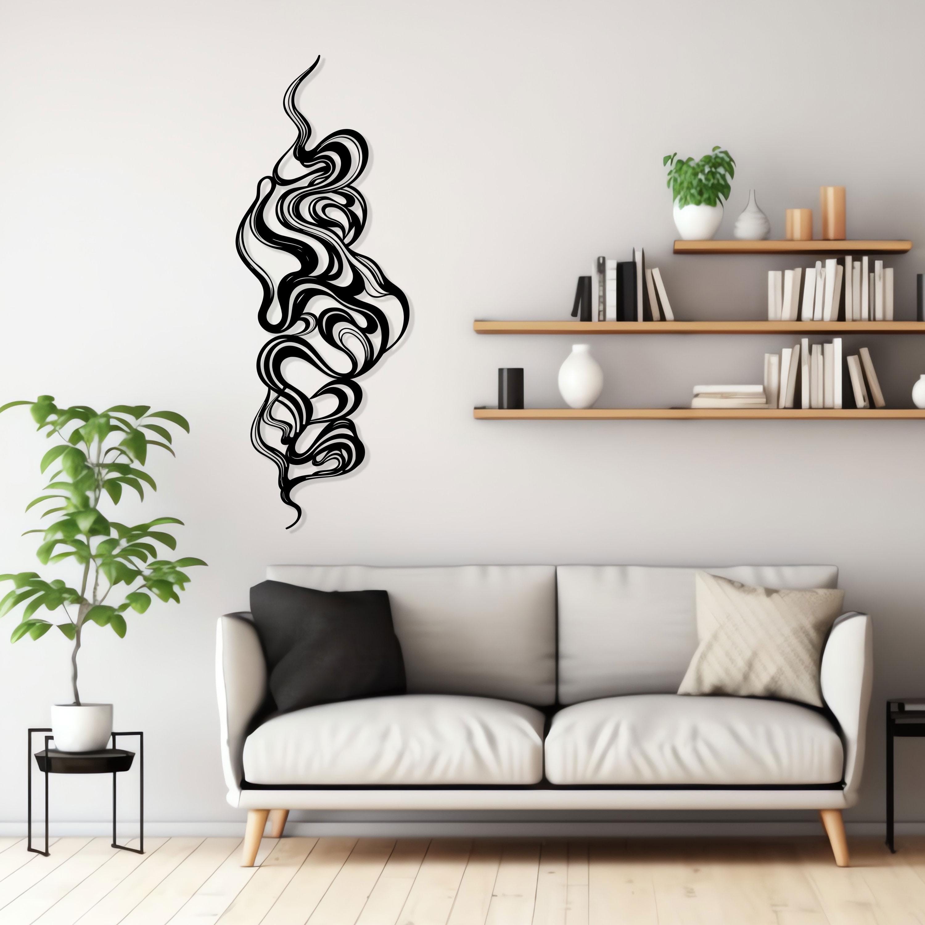 Metal Wall Art Abstract – Modern Sculpture for Entry, Spa, Yoga Studio - Unique Birthday Gift