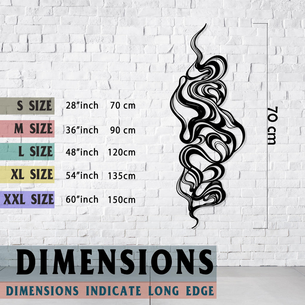 Metal Wall Art Abstract – Modern Sculpture for Entry, Spa, Yoga Studio - Unique Birthday Gift