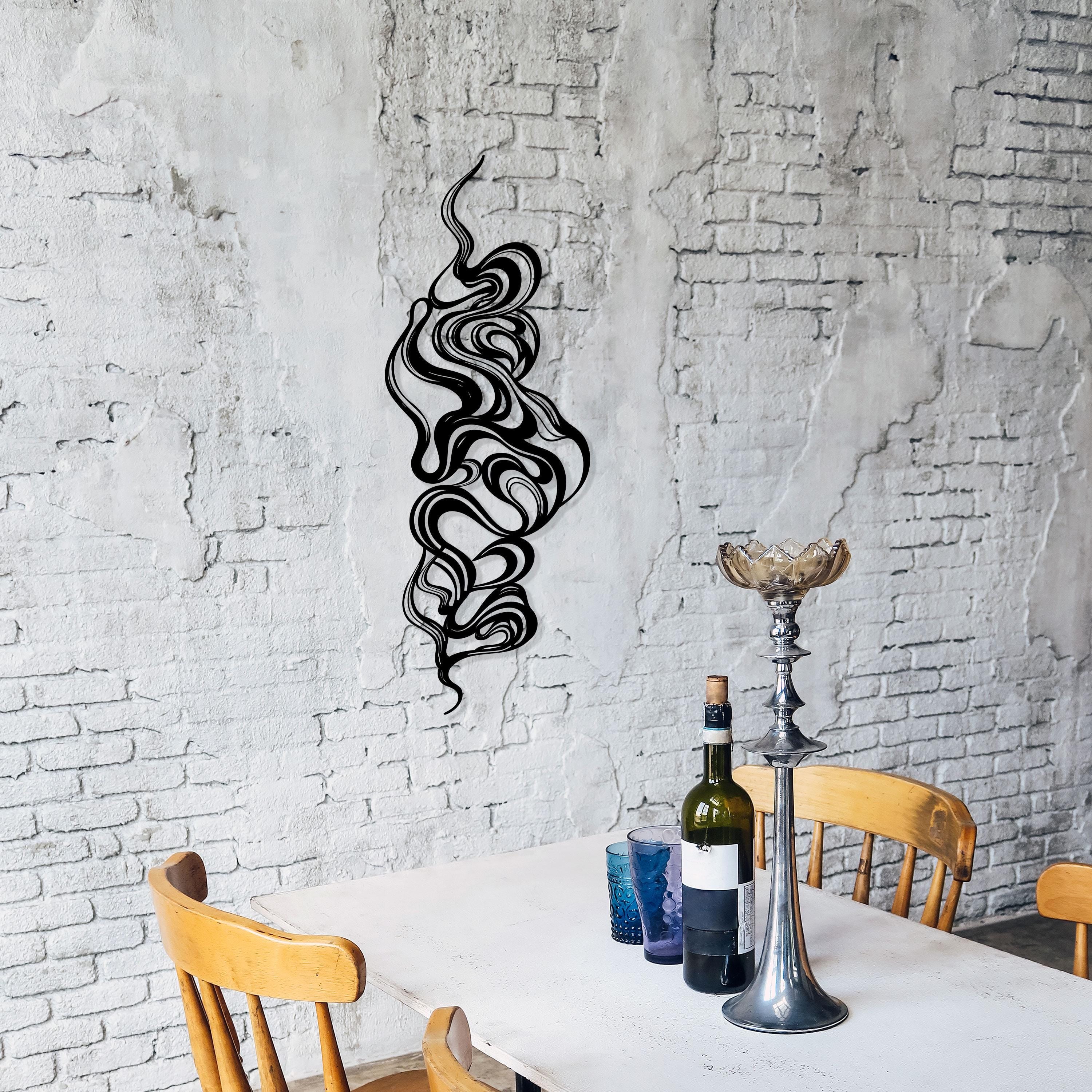 Metal Wall Art Abstract – Modern Sculpture for Entry, Spa, Yoga Studio - Unique Birthday Gift