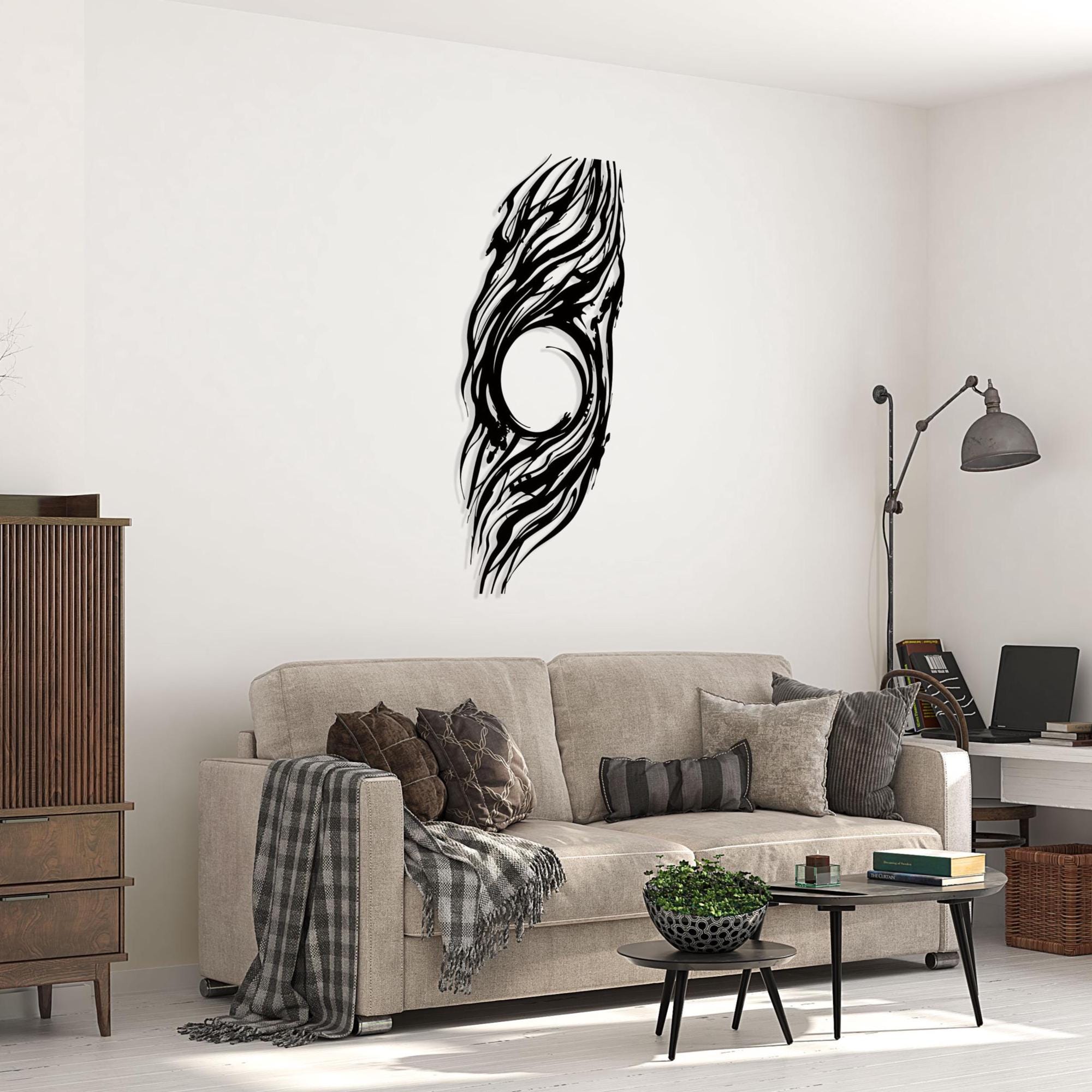 Wortex  Metal Wall Art - Minimal Abstract Home Decor - Unique Birthday Gift