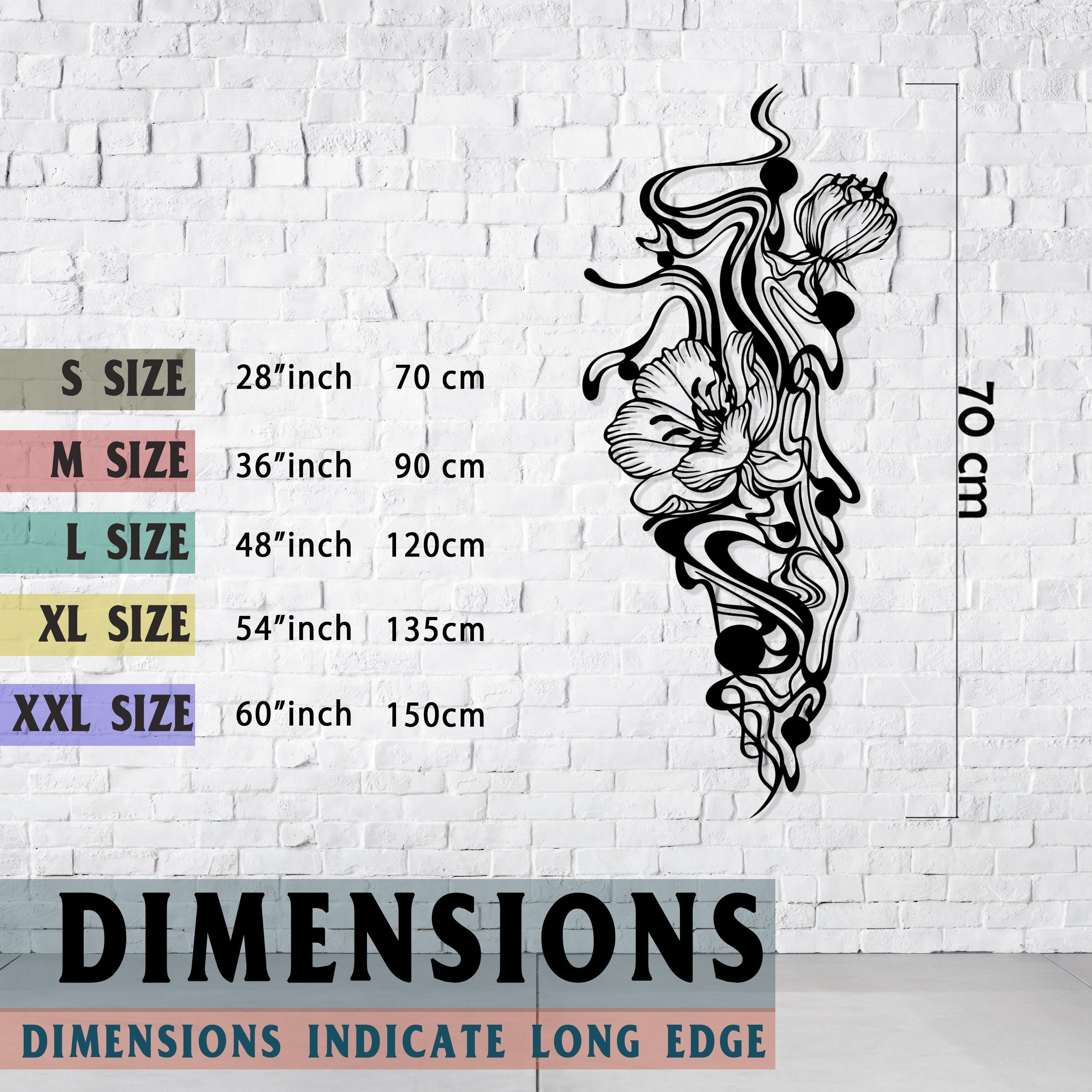 Floral Abstract Metal Wall Art - Modern Botanical Home Decor - Unique Birthday Gift