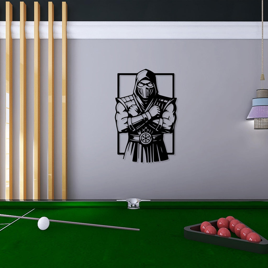 Subzero Metal Wall Art - Mortal Combat Lovers Gift - Gamer Room Wall Decor
