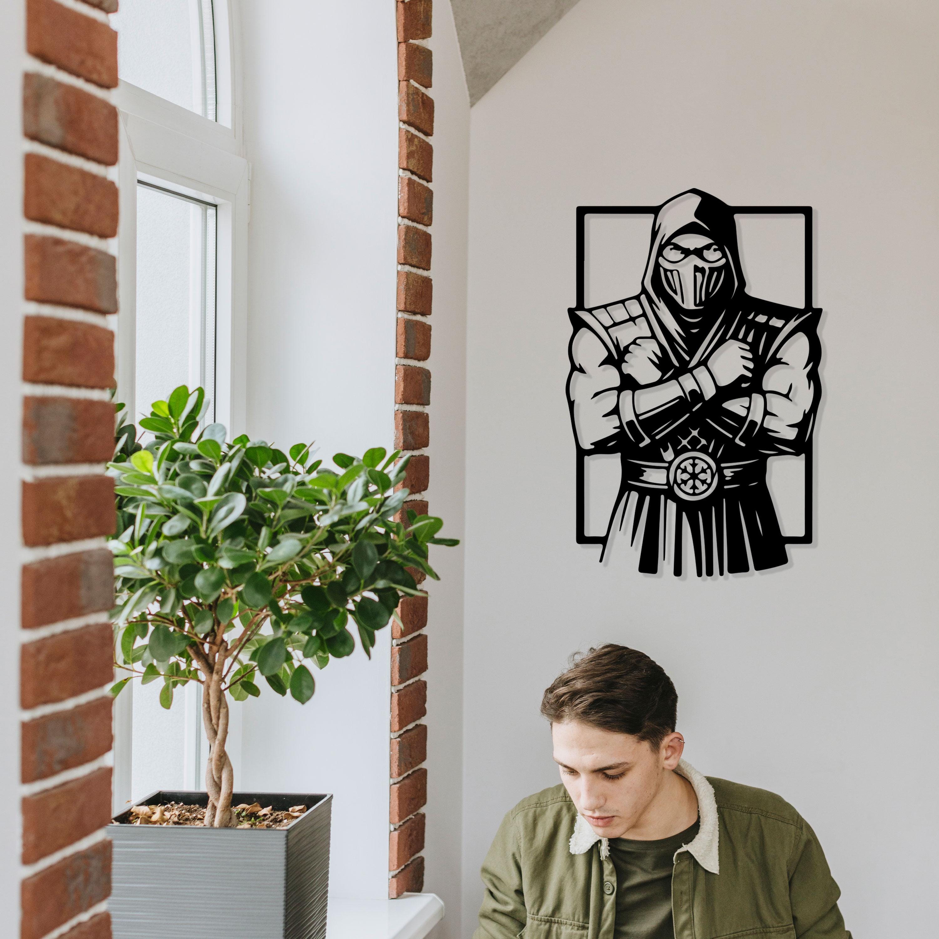 Subzero Metal Wall Art - Mortal Combat Lovers Gift - Gamer Room Wall Decor