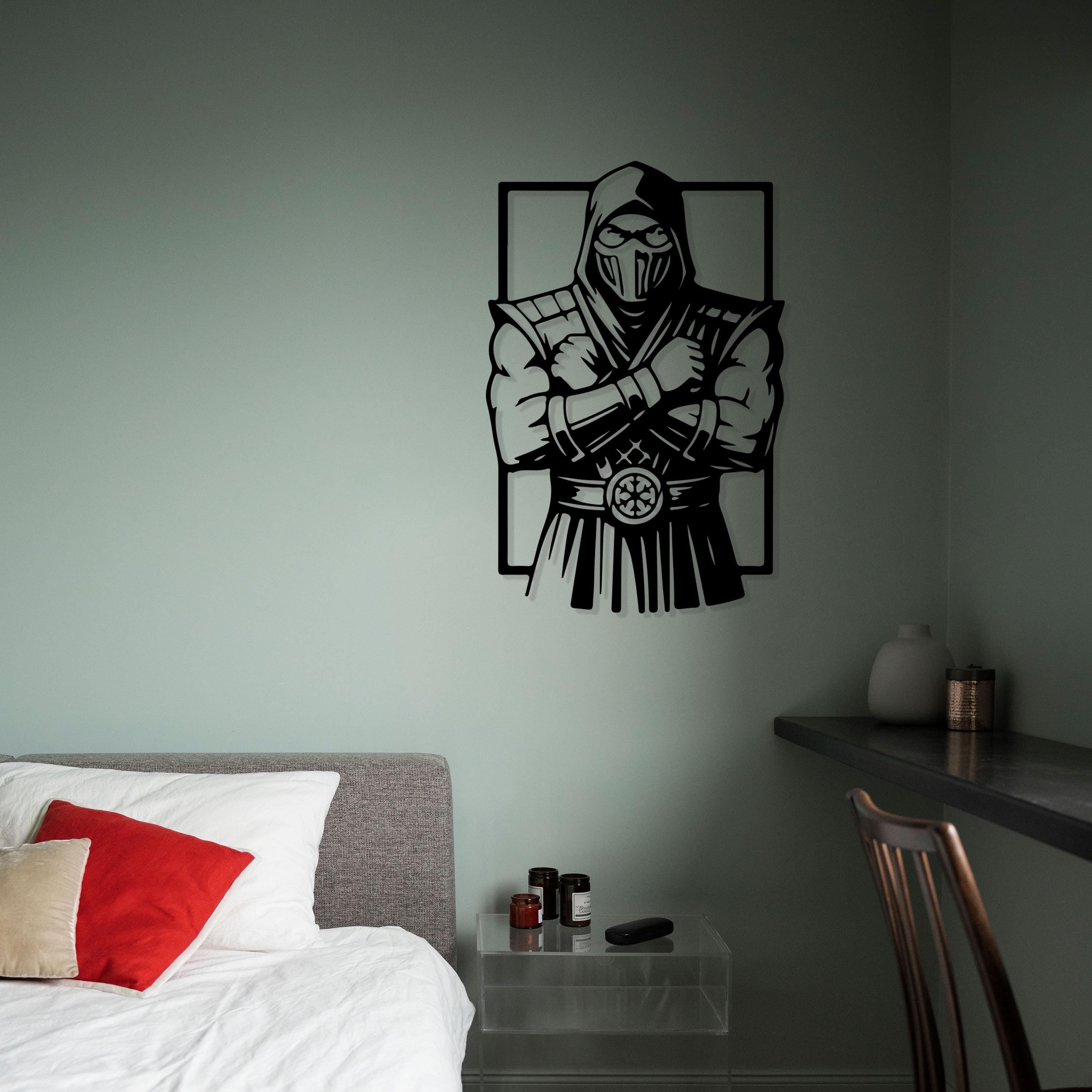 Subzero Metal Wall Art - Mortal Combat Lovers Gift - Gamer Room Wall Decor