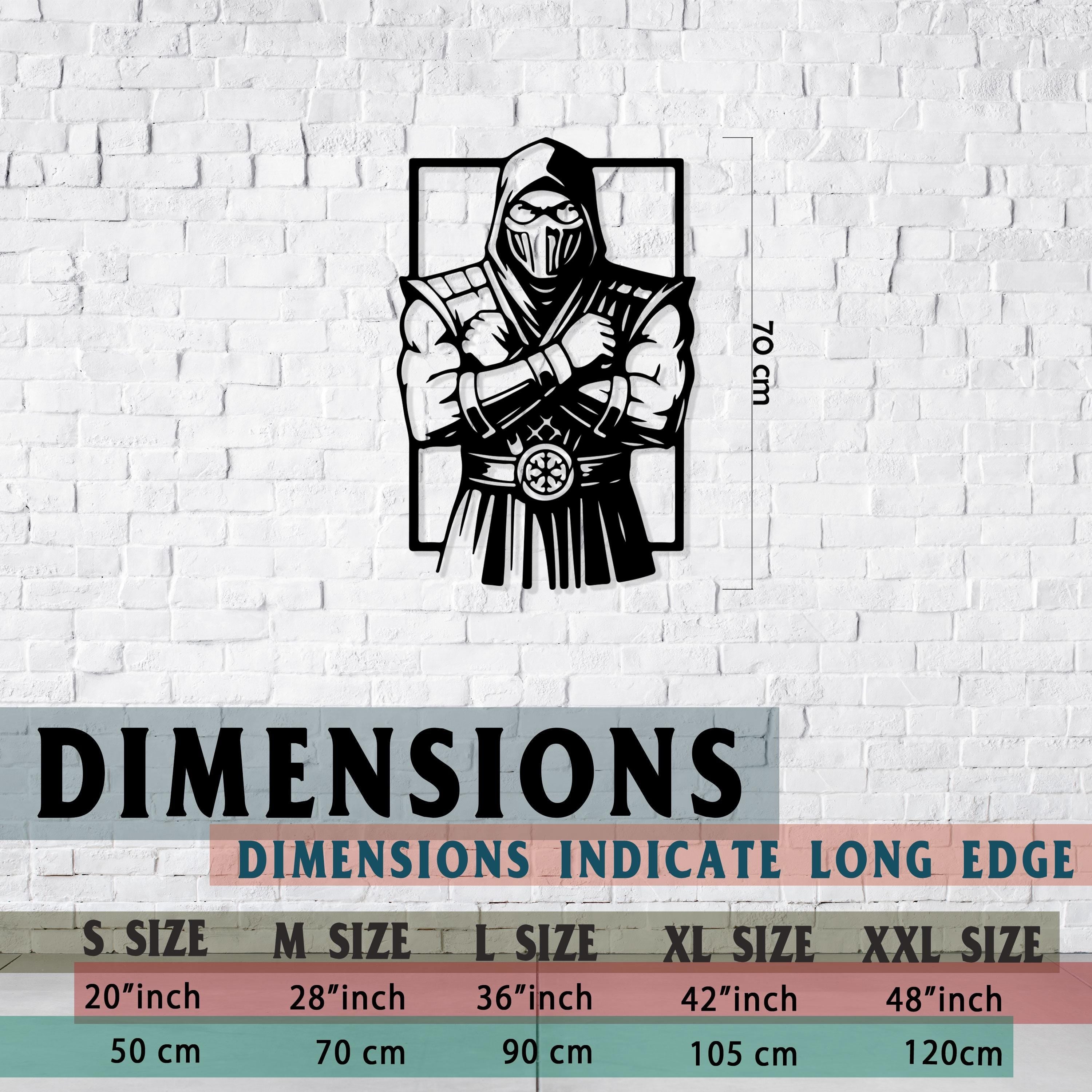 Subzero Metal Wall Art - Mortal Combat Lovers Gift - Gamer Room Wall Decor