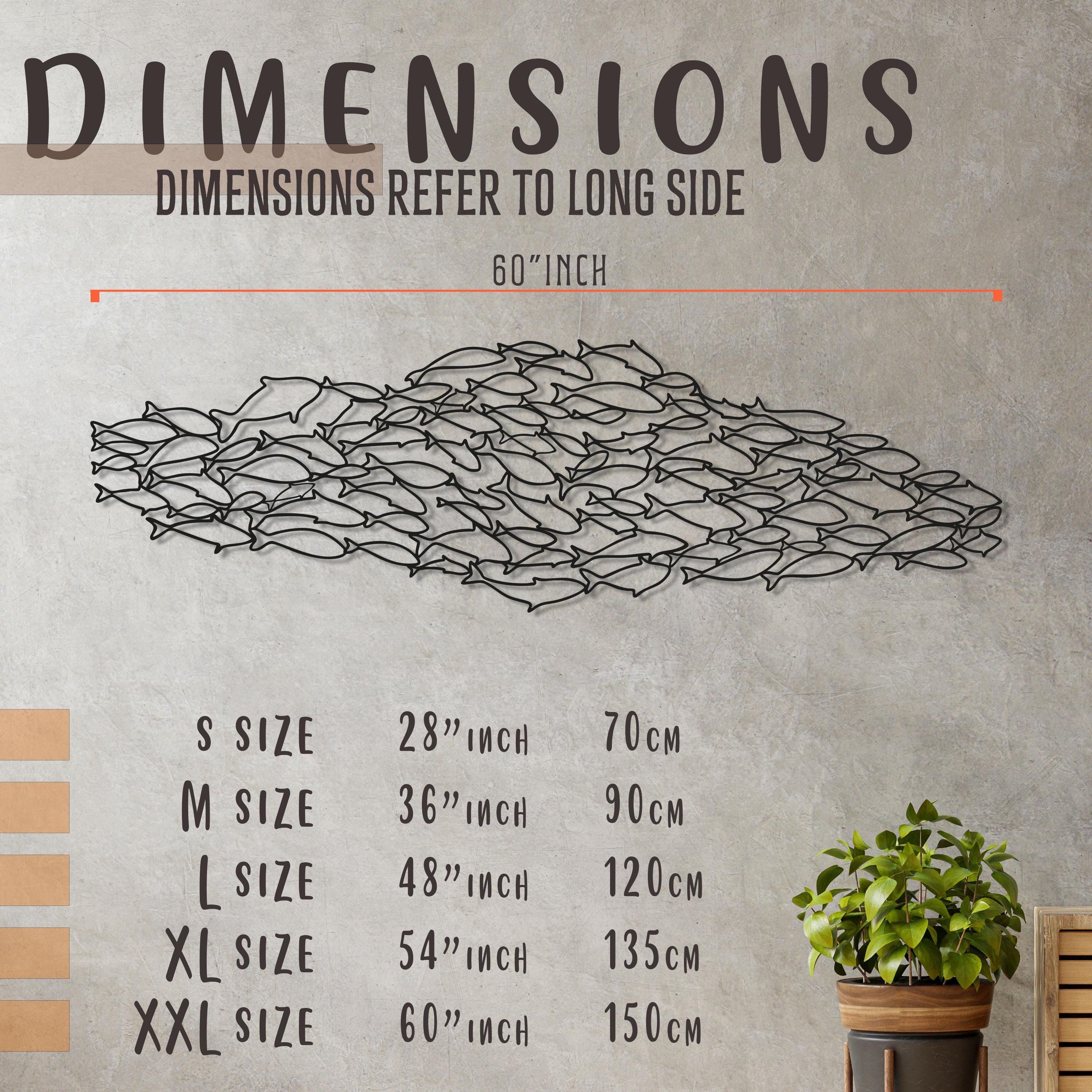 School of Fish Wall Art - Pool Bar Entry Decor - Unique Birthday Gift