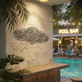 School of Fish Wall Art - Pool Bar Entry Decor - Unique Birthday Gift