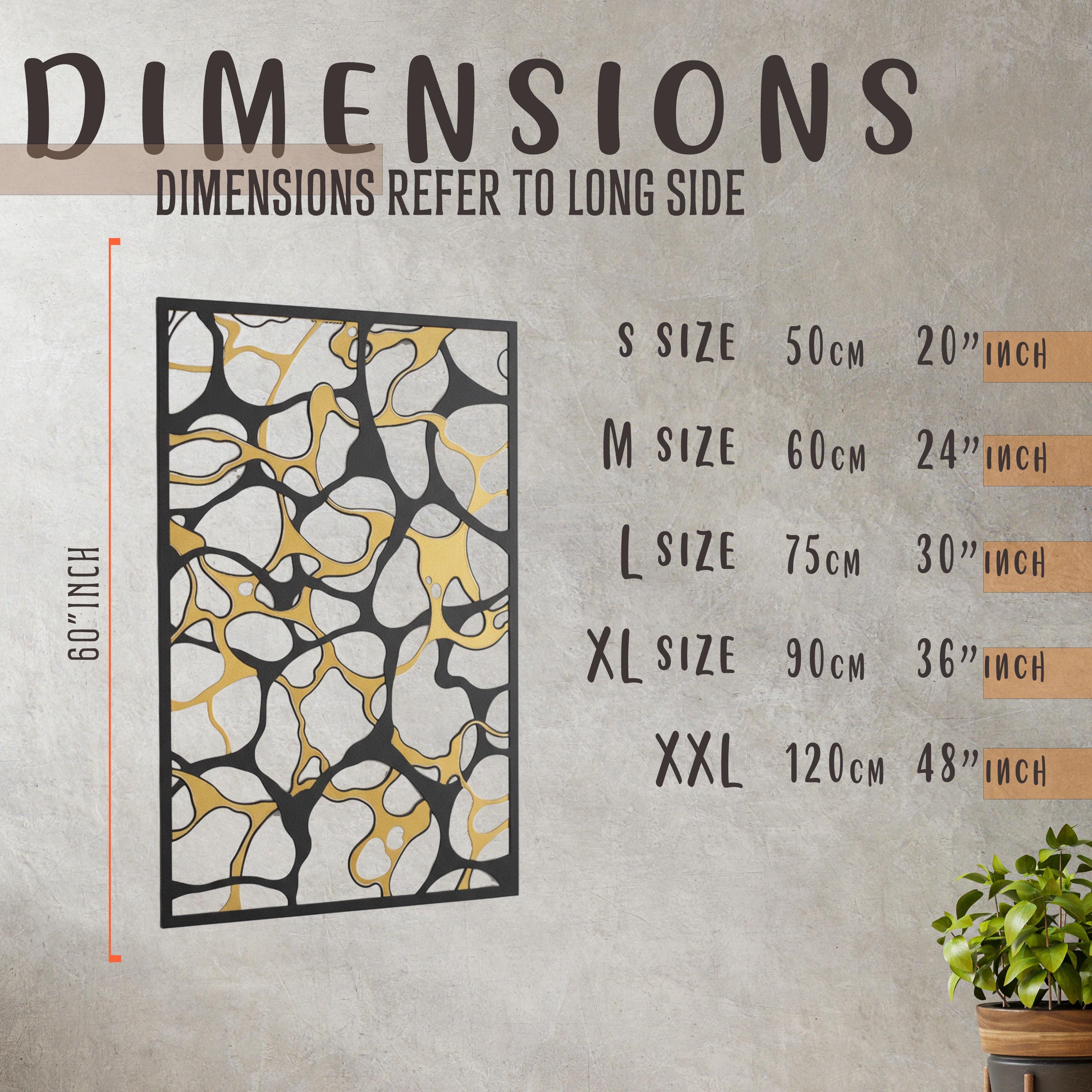 Modern Abstract Metal Wall Art - Minimalist Home Decor - Unique Birthday Gift